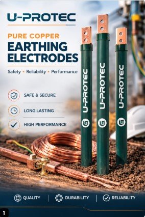 Pure Copper Earthing Electrodes