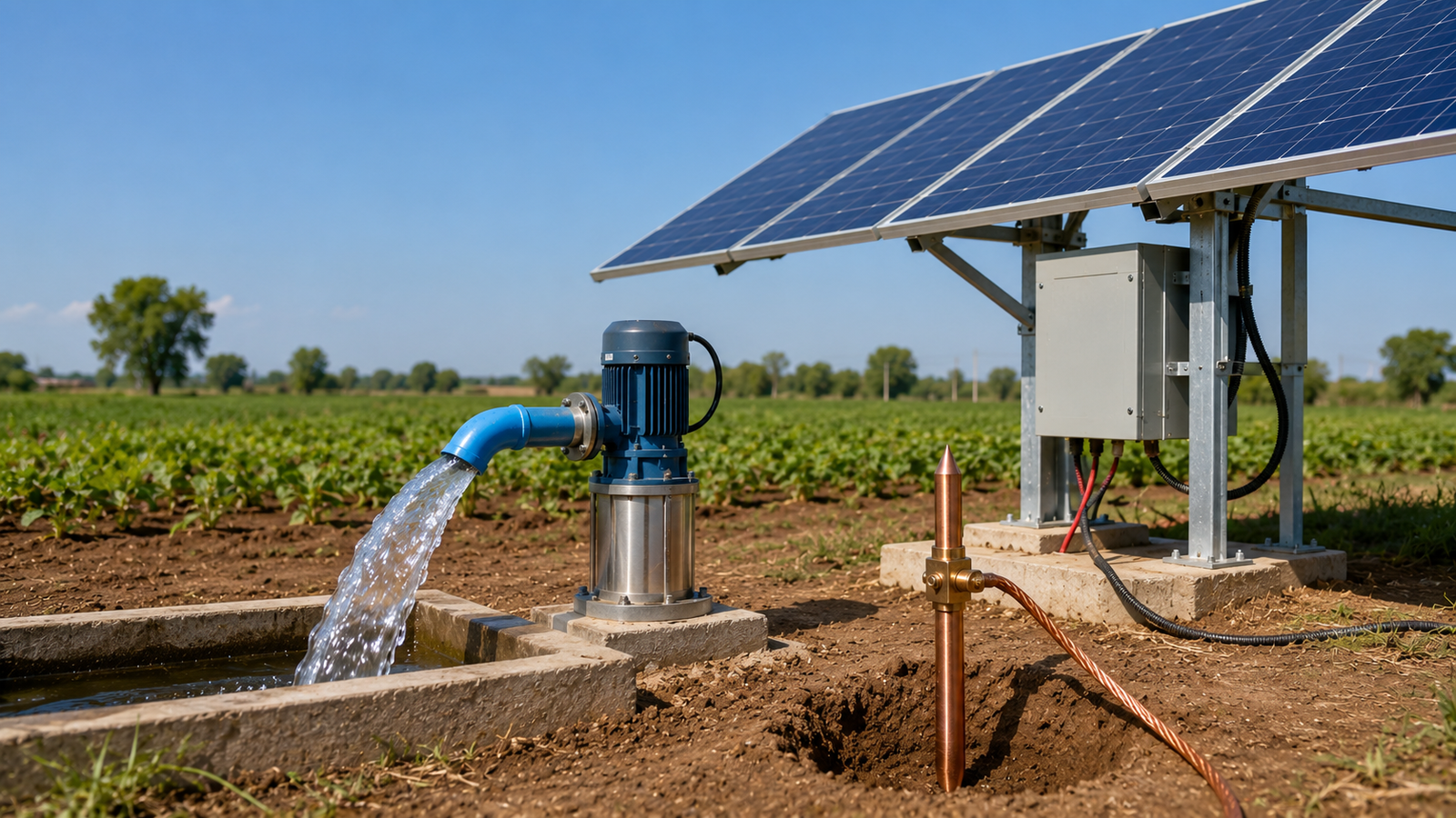 PM KUSUM Solar Pump Earthing : What Every Farmer And Installer Should Know ?