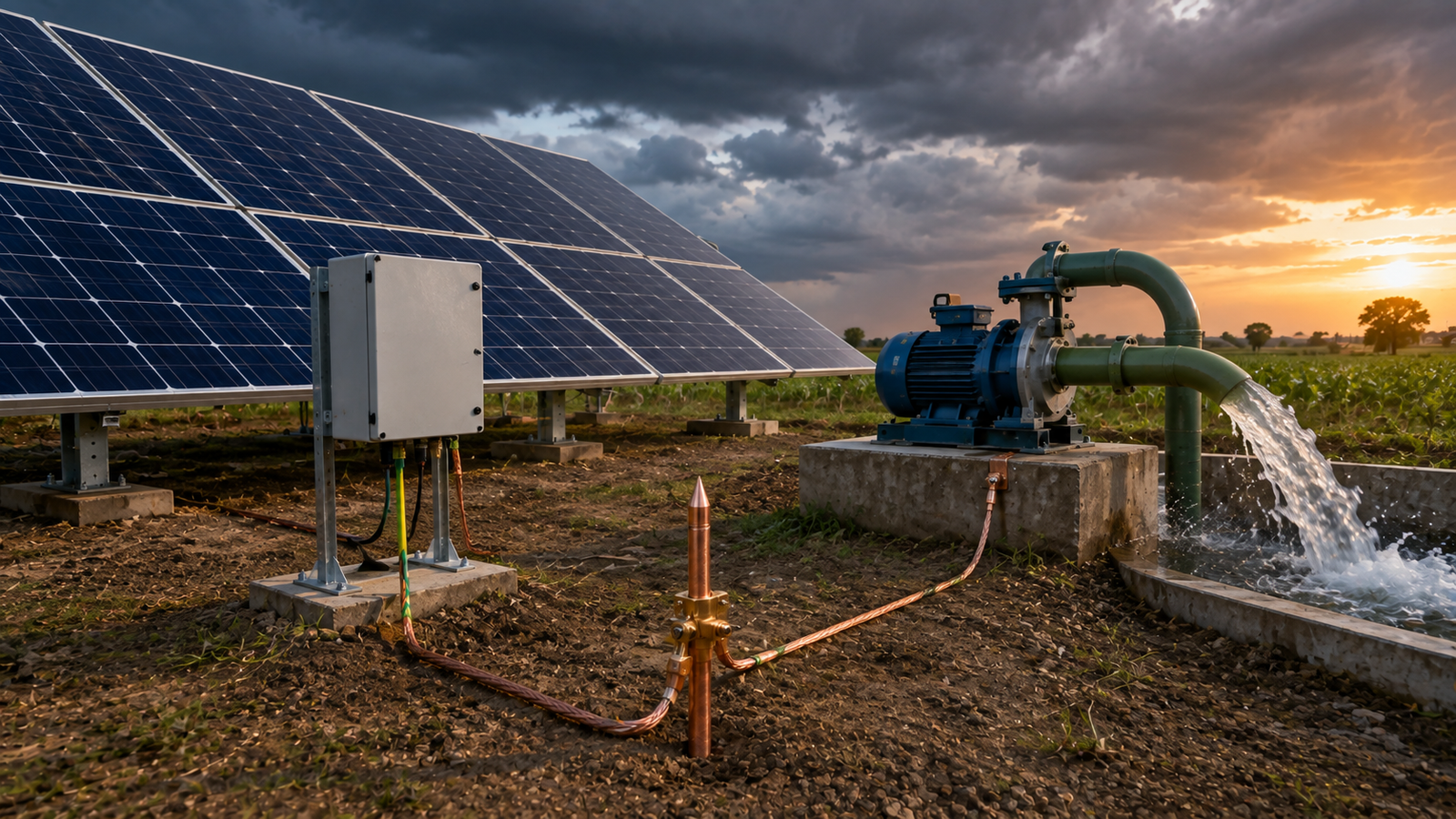 What Makes A Solar Pump Earthing Kit Essential For PM KUSUM Installations ?